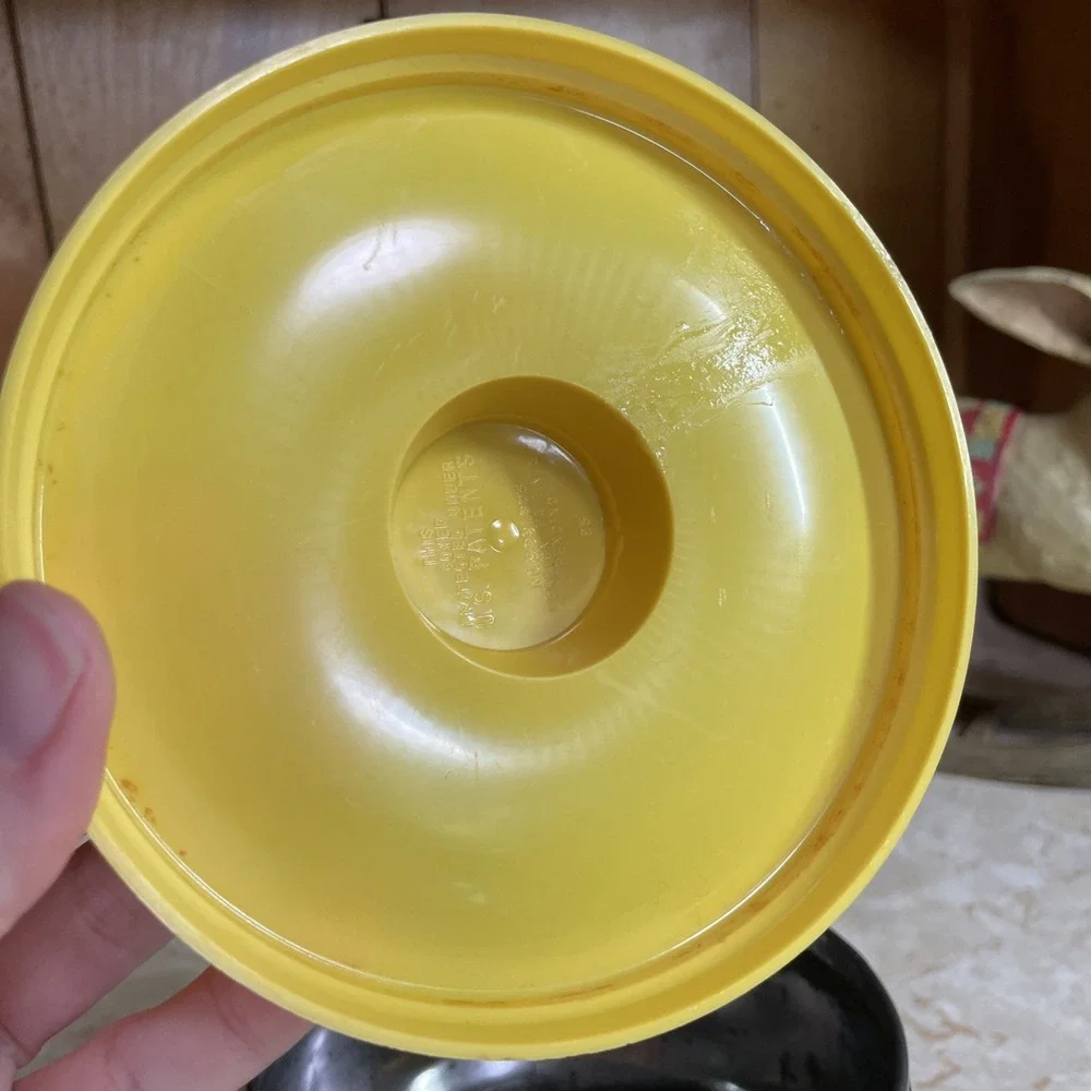 Vintage‎ Mrs. Leland's Butter Bits Candy Tin With Yellow Lid